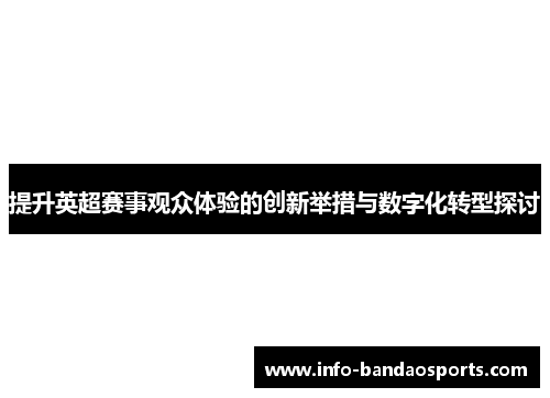 提升英超赛事观众体验的创新举措与数字化转型探讨