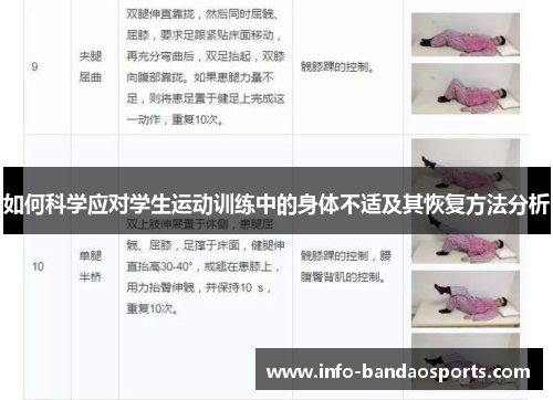 如何科学应对学生运动训练中的身体不适及其恢复方法分析